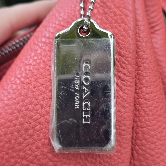 Coach Mia Shoulder Bag - Coral with Scarf - Picture 6 of 9